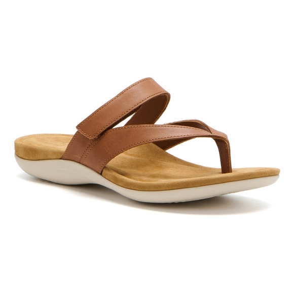 ABEO Oasis Thong Sandal in Caramel Brown Size 9 - Picture 1 of 15